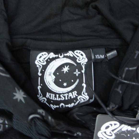 Killstar, Over The Moon Oversized Top, size: XS-M, Black - Picture 3 of 4